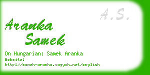 aranka samek business card